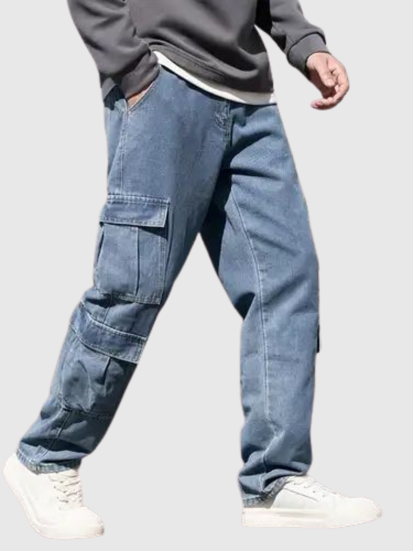 Vintage Wash Baggy Jeans